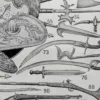 armes-b14.jpg Armes, planche historique originale vers 1950 – détail de la planche ancienne