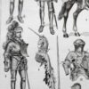 Armures, planche historique de Chéri Hérouard vers 1950
