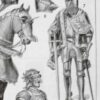 Armures, planche historique de Chéri Hérouard vers 1950