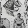 Armures, planche historique de Chéri Hérouard vers 1950