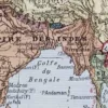 Asie, scènes historiques et carte géopolitique, planche 1930