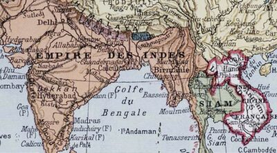 asie-07.jpg Asie, scènes historiques et carte géopolitique, planche 1930