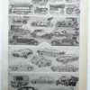 Automobiles, planche technique originale 1950