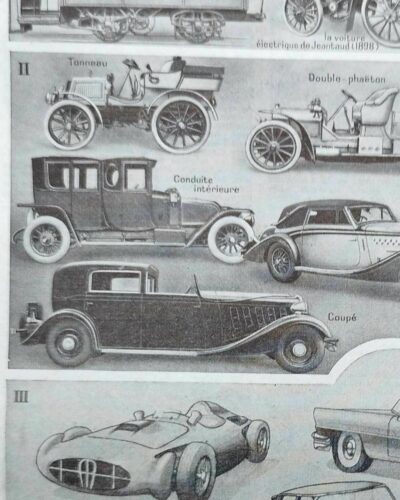 automobiles-a13.jpg Automobiles, planche technique originale 1950