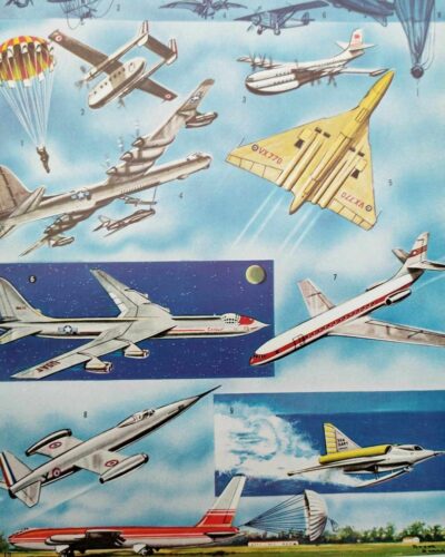 aviation-a10.jpg Aviation, planche encyclopédique originale 1950
