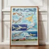 aviation-a12.jpg Aviation, planche encyclopédique originale 1950 – planche encadrée en décoration murale