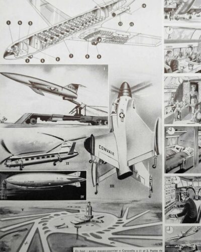 aviation-a20.jpg Aviation, planche encyclopédique originale 1950
