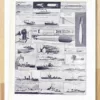 Sous-marins et torpilleurs, planche encyclopédique 1930 – planche ancienne entière