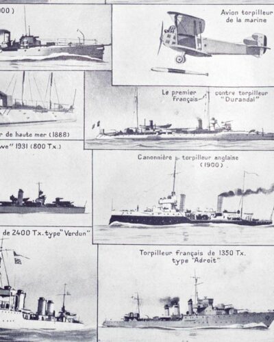 Sous-marins et torpilleurs, planche encyclopédique 1930