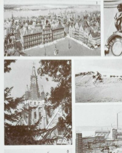 Belgique, carte géographique et photographies 1950