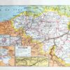 Belgique, carte géographique et photographies 1950