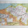 Belgique, carte géographique et photographies 1950