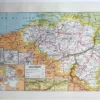 Belgique, carte géographique et photographies 1950