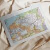 Belgique, carte géographique et photographies 1950