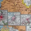 Belgique, carte géographique et photographies 1950 – détail de la planche ancienne