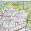 Belgique, carte géographique et photographies 1950