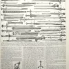 Épées et armes blanches, planche historique années 1930 – planche ancienne entière