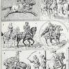 Équitation et chevaux, planche sportive ancienne 1930