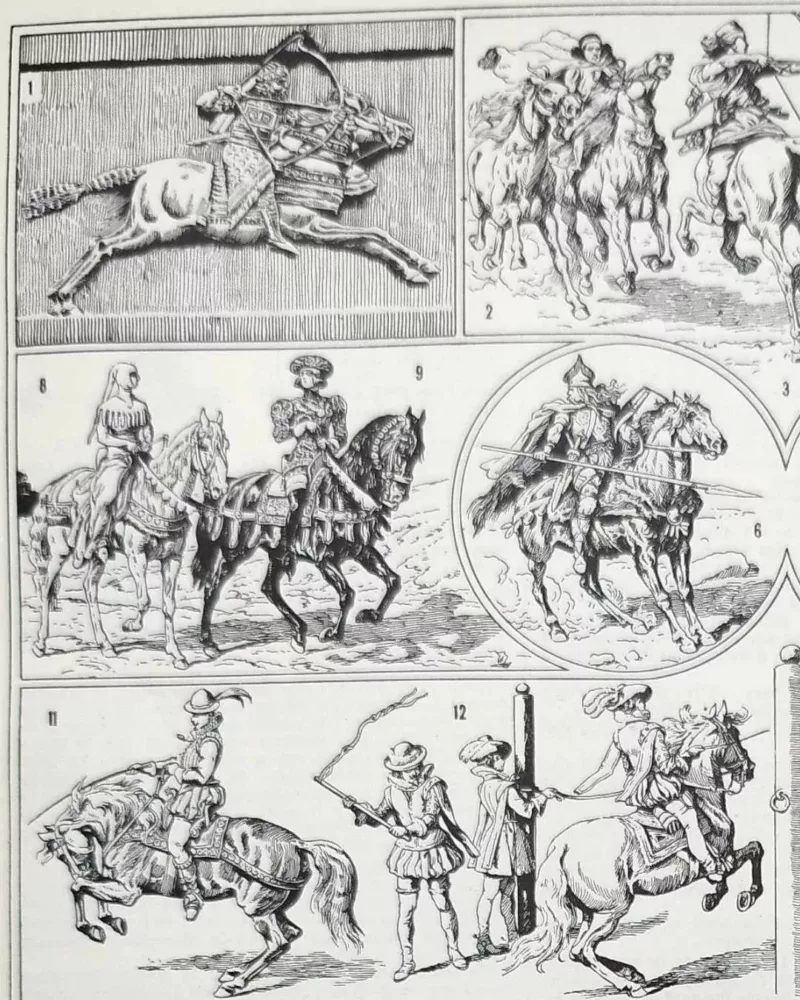 equitation-cheval-a13.jpg Équitation et chevaux, planche sportive ancienne 1930 – détail de la planche ancienne