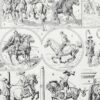 Équitation et chevaux, planche sportive ancienne 1930