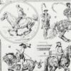 Équitation et chevaux, planche sportive ancienne 1930