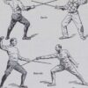 Escrime, fleuret, épée et sabre, planche sportive 1930