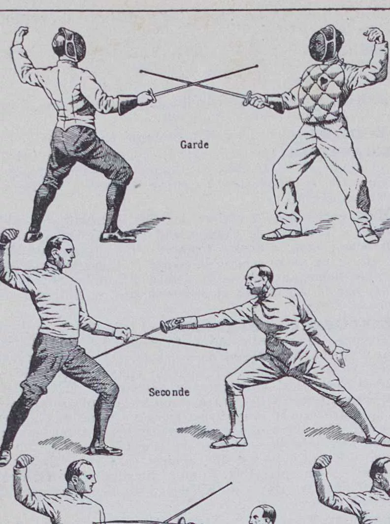 escrime-sport-04 Escrime, fleuret, épée et sabre, planche sportive 1930