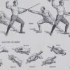 Escrime, fleuret, épée et sabre, planche sportive 1930
