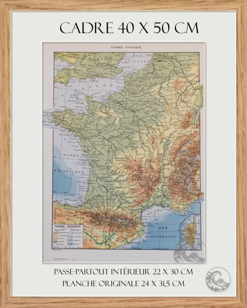 France physique, agricole et forestière, cartes originales 1930