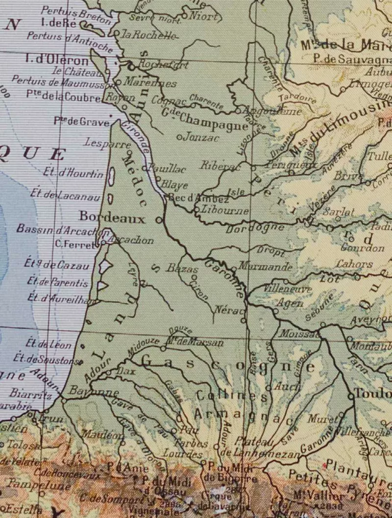 France physique, agricole et forestière, cartes originales 1930