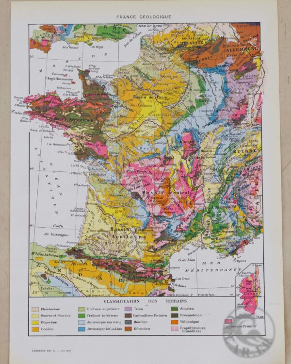 France géologique et minière, cartes originales 1930