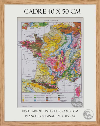 cadre2 France géologique et minière, cartes originales 1930