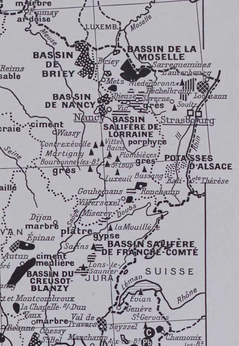 France géologique et minière, cartes originales 1930