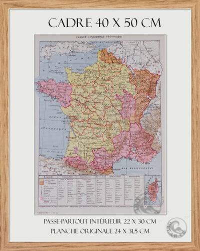 cadre2 Anciennes provinces et France industrielle, cartes originales 1930