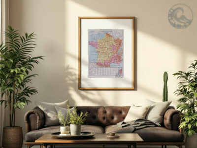 mockupsalon Anciennes provinces et France industrielle, cartes originales 1930