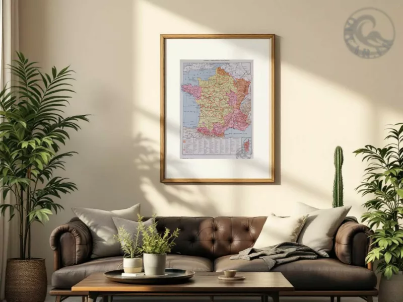 mockupsalon Anciennes provinces et France industrielle, cartes originales 1930