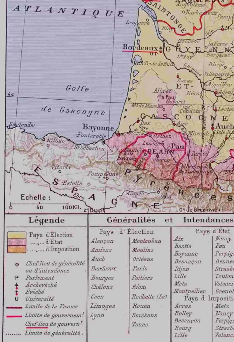 france-carte-provinces-05 Anciennes provinces et France industrielle, cartes originales 1930