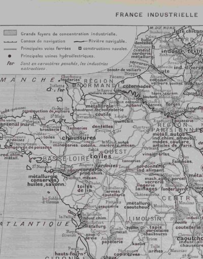 france-carte-provinces-07 Anciennes provinces et France industrielle, cartes originales 1930