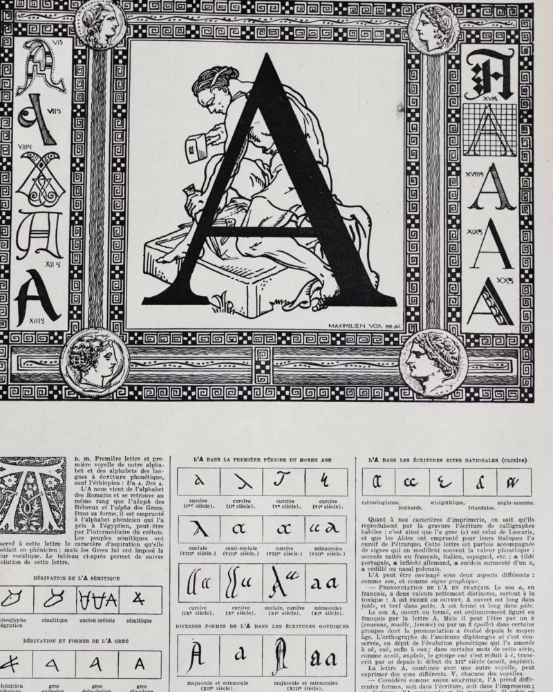 Alphabet A–Z, frontispices de Maximilien Vox, 1930