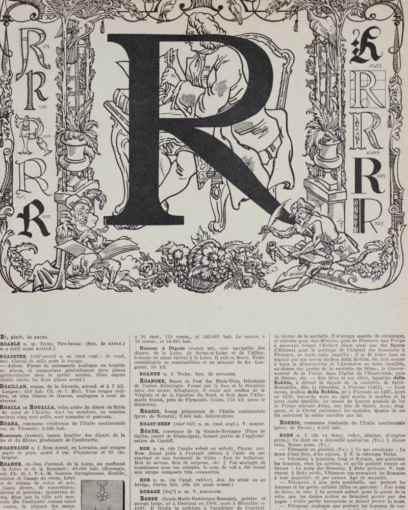 Alphabet A–Z, frontispices de Maximilien Vox, 1930