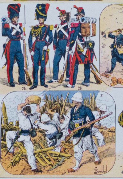 genie-gendarmerie-uniformes-04.jpg Génie et Gendarmerie, uniformes historiques, planche 1930