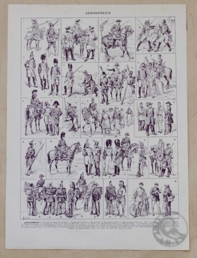 genie-gendarmerie-uniformes-06-2-scaled-1.jpg Génie et Gendarmerie, uniformes historiques, planche 1930