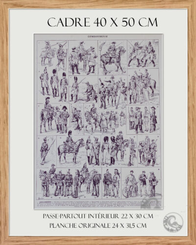 cadre2 Génie et Gendarmerie, uniformes historiques, planche 1930