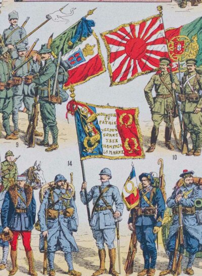 grande-guerre-1914-1918-troupes-05.jpg Grande Guerre 1914-1918, uniformes et carte du monde, planche 1930