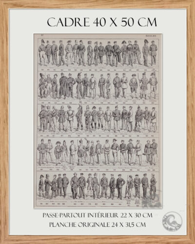 cadre2 Uniformes des Grandes Écoles françaises, planche historique 1930