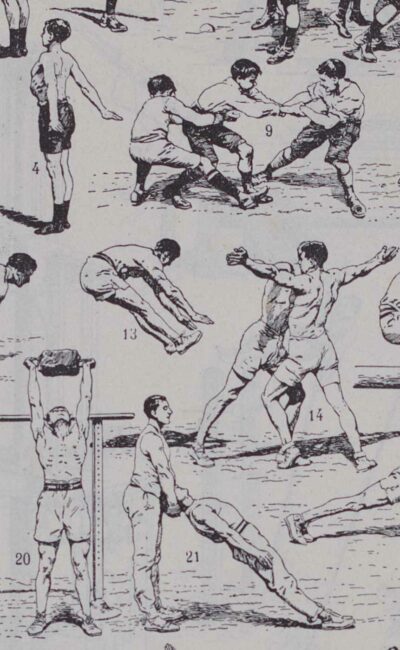 118A5888 Gymnastique et sports, exercices d’époque, planche 1930