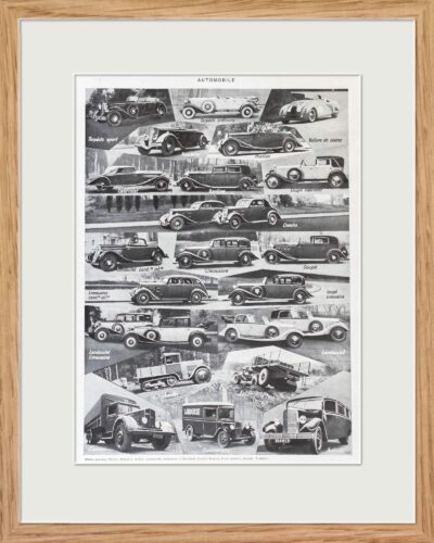 Automobile à travers les âges, planche originale 1928
