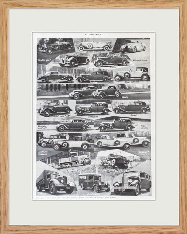 Automobile à travers les âges, planche originale 1928