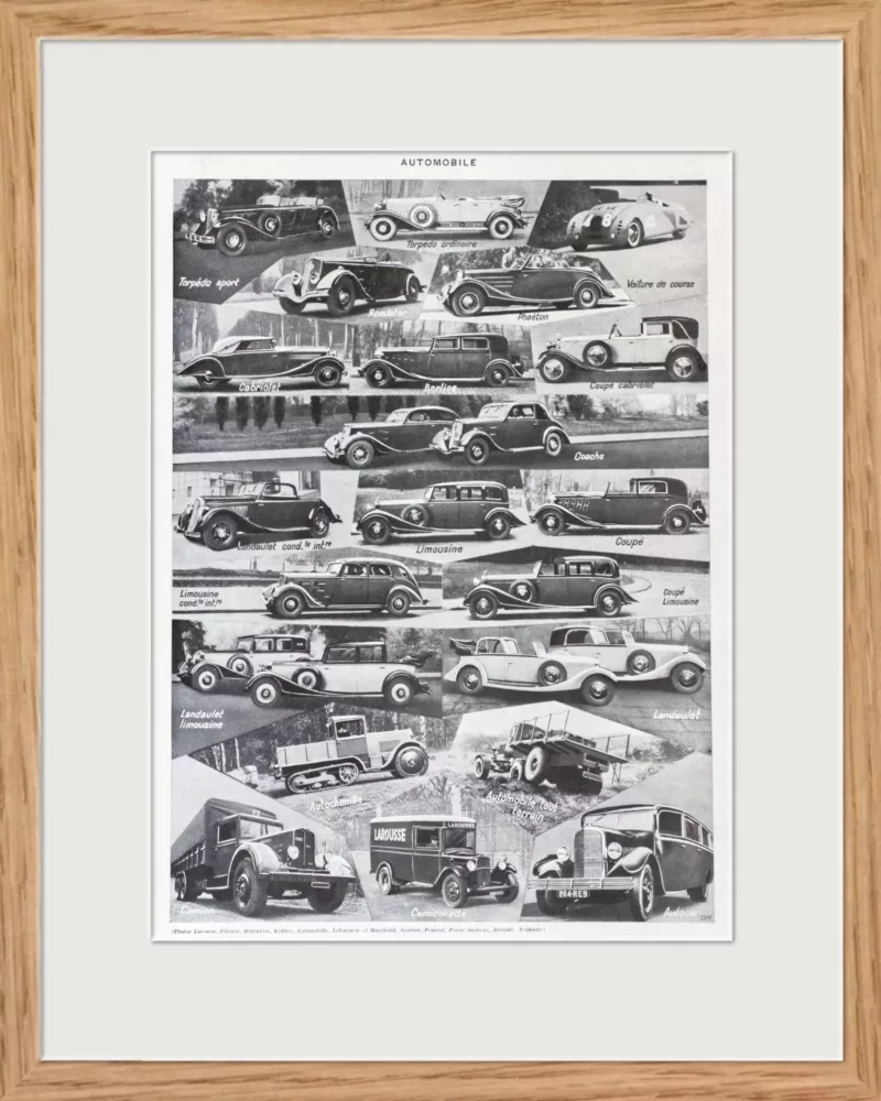 Automobile à travers les âges, planche originale 1928