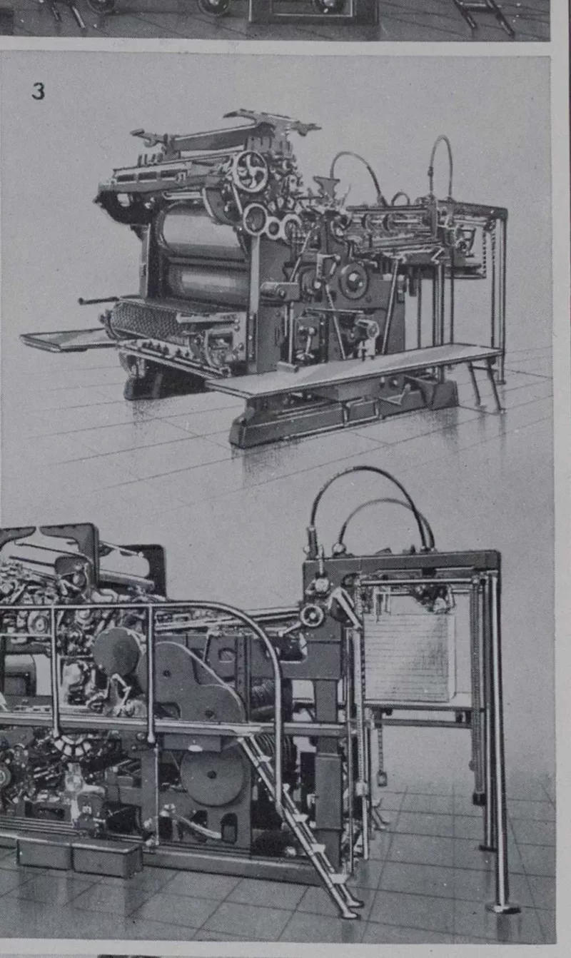 Machines d’imprimerie, planche technique originale 1930 – détail de la planche ancienne